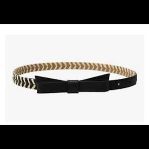 NWT Kate Spade Chevron Skinny Bow Belt
